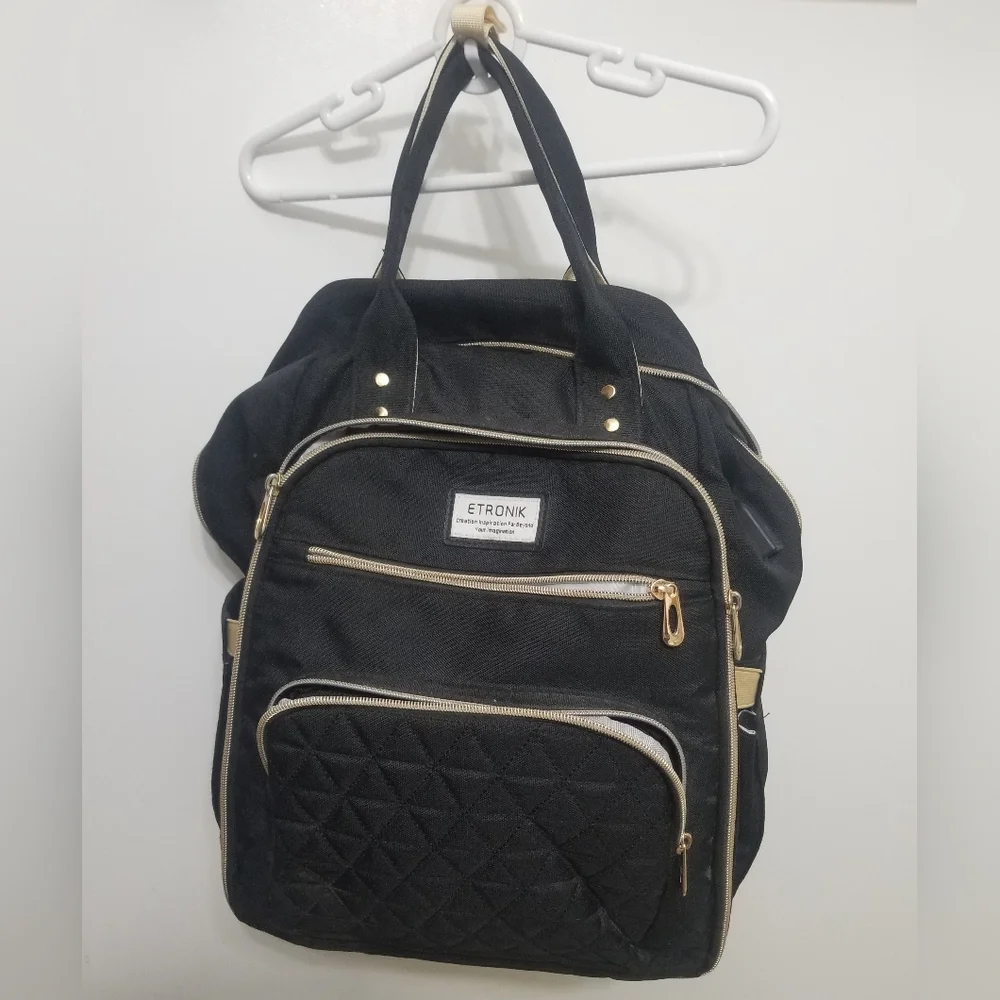 VGUC intricate laptop-friendly backpack w matching lunchbag - Picture 5 of 13